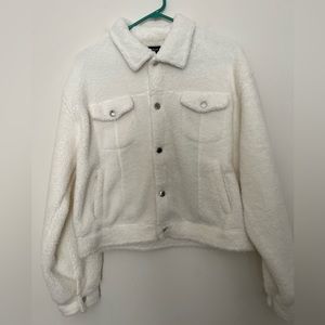 NWT BeBe fleece shirt jacket. Size M